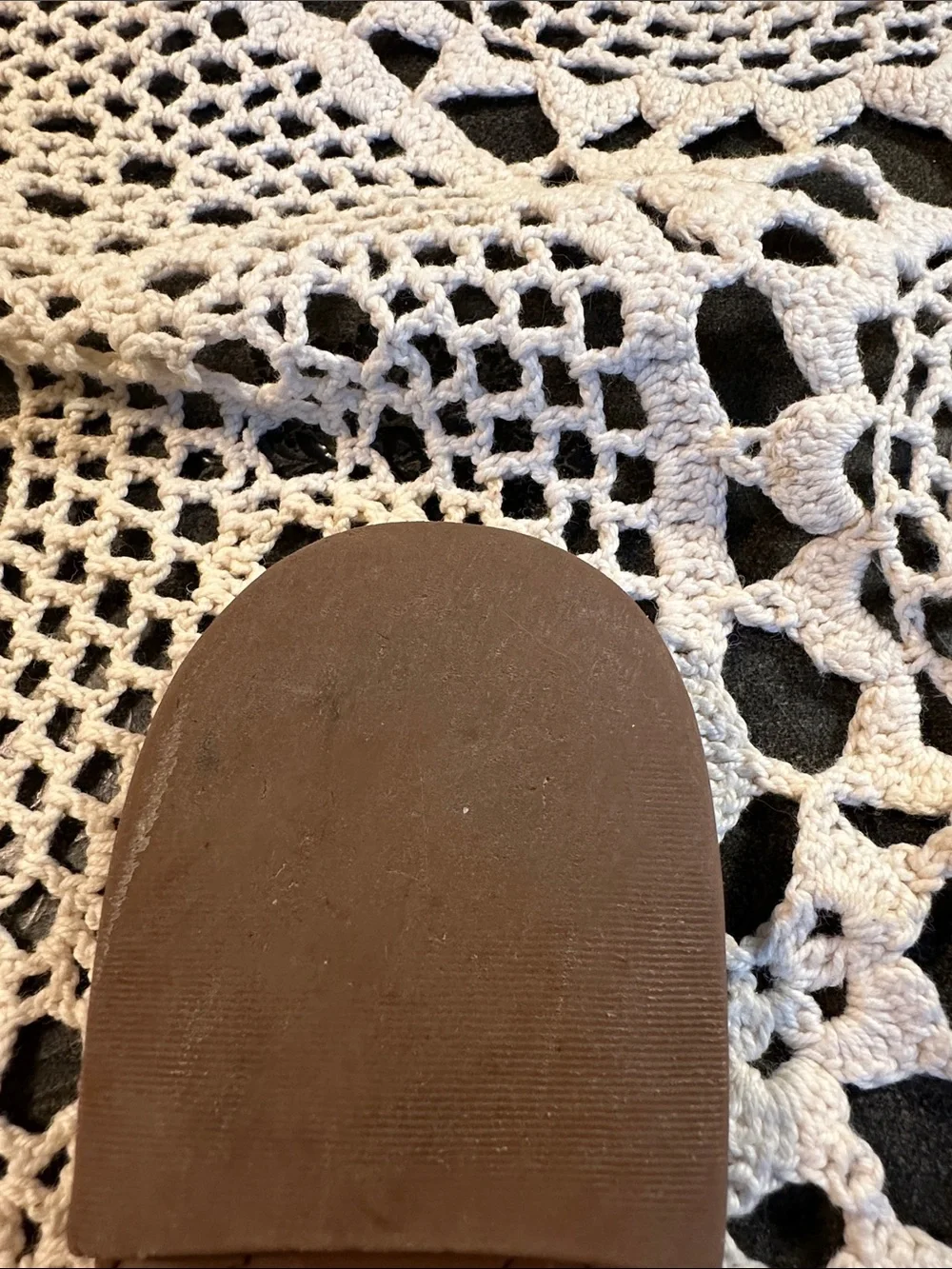 Tory Burch Brown Leather Logo Thong Sandals